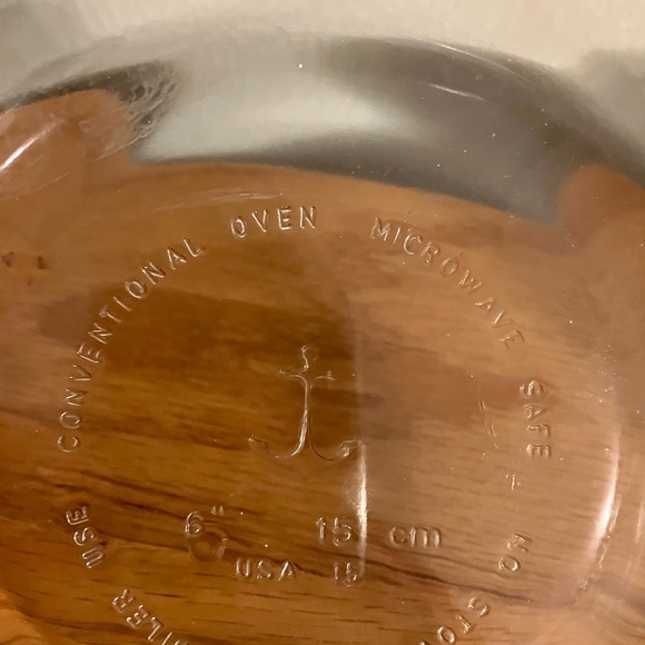 ANCHOR HOCKING  6" PIE 4 MINI PIE PLATES  CLEAR  FLUTED HANDLED CLEAR BAKEWARE - Picture 3 of 8